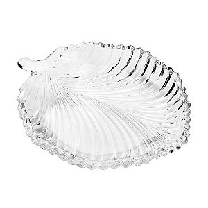 PRATO DECORATIVO DE CRISTAL LYOR LEAF 21X17CM