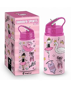 Garrafa Sport de Alumínio com Canudo 350ML - BAILARINA
