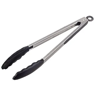 Pegador Inox Com Ponta Em Silicone Vermelho 23cmweck Cód. 5118