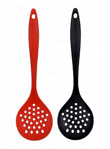 Escumadeira Em Silicone Cores Linha Premium