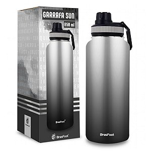 GARRAFA TERMICA SUN 850ML TEMAS - DEGRADE PRETO