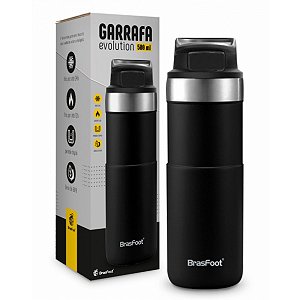 Garrafa Evolution 500ml Preto - Brasfoot