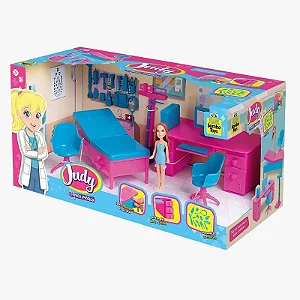 Doutora Judy Brinquedo Clínica Médica Miniatura Com Móveis E Acessórios - Samba Toys