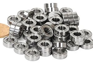 5x8x2,5 mm Kit 10 Rolamentos Miniatura Selados