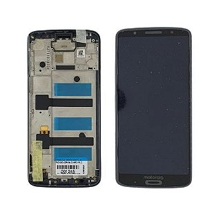 Tela Frontal Moto G6 PLUS - XT1926 - Com aro Azul ÍNDIGO Original
