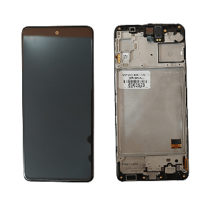 Tela Frontal Touch Display Samsung M31s com aro - Original