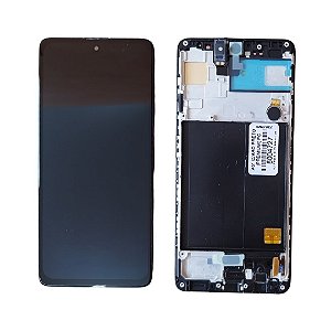Tela Frontal Touch Display Samsung A51 - A515 - Com aro Preto (PREMIUM) - *6 MESES DE GARANTIA*
