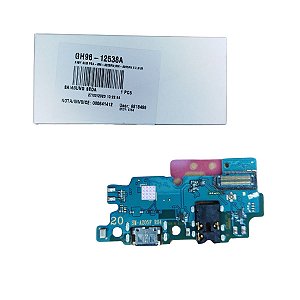 Conector de Carga Samsung A20 - Com Placa Original Nova