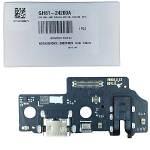 Conector de Carga Samsung A05 - A055 - Com Placa Original