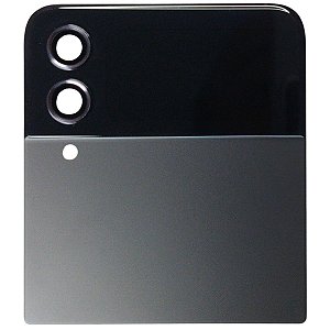 Tampa Traseira Samsung Z Flip 4 F721 Cinza com Display e Vidro da Câmera Original Retirada