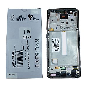 Tela Frontal Touch Display Samsung A52S 5G - A528 - Com aro Preto Original Nova