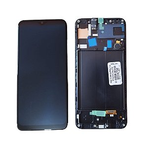Tela Frontal Touch Display Samsung A50 - A505 - Com aro Preto (PREMIUM) - *6 MESES DE GARANTIA*