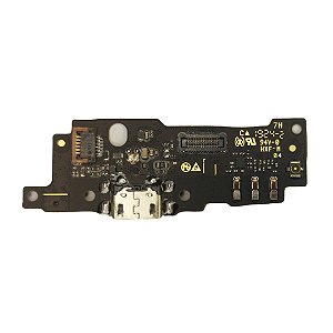 Conector de Carga Com Placa Moto E5 Play Original