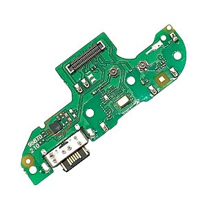 Conector de Carga Com Placa Moto G8 Play