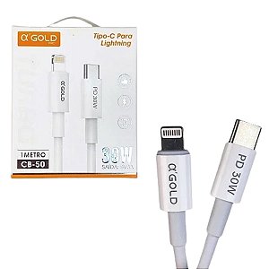 CABO AGOLD - CB-50 (TIPO C/ LIGHTNING) PD30W