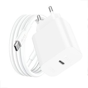 Carregador 20W + Cabo de Dados C Para C 1 Metro - Branco - GAR153