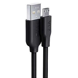 Cabo Para Dados V8 - 1 METRO - 2.1A - Preto - CAB236
