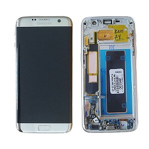 Tela Frontal Samsung S7 Edge G935 - aro prata Original Nova