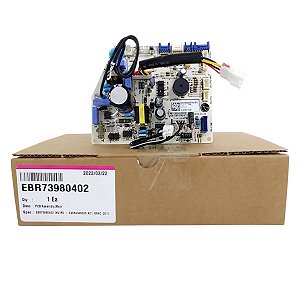 Placa principal evaporadora Ar Condicionado LG ASNQ092WSA0, ASNQ122BSA1, ASNQ182CSA1 - EBR73980402