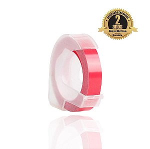 Fita Vinílica Compatível Dymo Rotulador Manual 3DPK15 Rosa 6mm