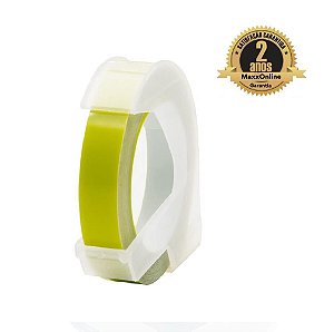 Fita Vinílica Compatível Dymo Rotulador Manual 3DOG25 Verde Oliva 9mm