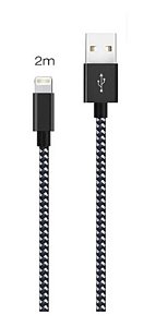 Cabo IOS 6 6s 7 8 X Xr Xs Usb Super Resistente 2m