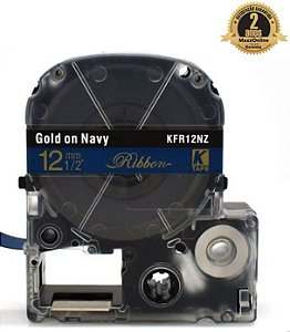Fita Cetim Compatível Epson KFR12NZ Azul Marinho 12mm