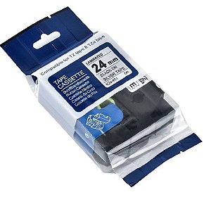 Fita Compatível Brother Tz Tze 951 Prata Letra Preta 24mm