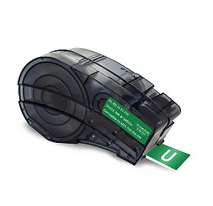 Fita Compatível Brady Vinil M21-750-595-GN Verde Letra Branca 19mm