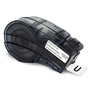 Fita Compatível Brady Poliéster M21-750-488 Branca Letra Preta 19mm