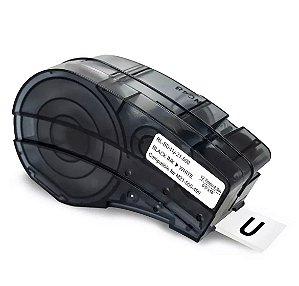 Fita Nylon Compatível Brady M21-500-499-WT Branca Letra Preta 12mm
