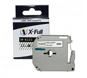 Fita Compatível Brother M-K131 Fita Incolor Letra Preta 12mm