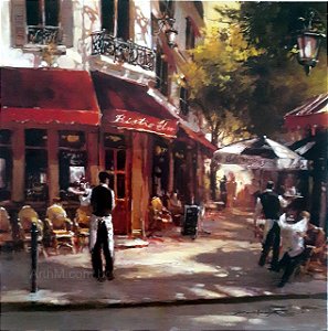 Gravura Coleção Paris Bistro 17,5x 17,5 cm