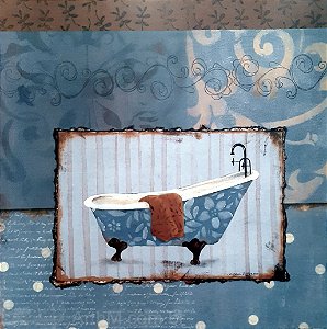 Gravura Banheira Vintage II 30 x 30 cm