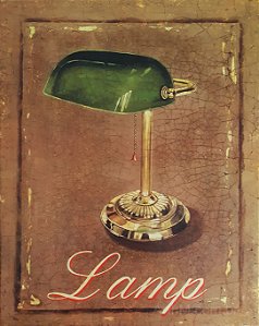 Gravura Coleção Escritório Lamp 35,5 x 28 cm