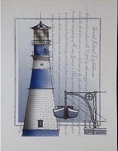 Gravura Coleção Praia The South Island 25x20 cm