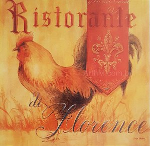 Gravura Ristorante Di Florence 17,5 x 17,5 cm