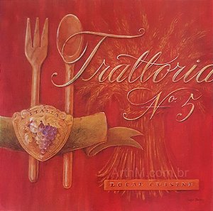 Gravura Tarttoria Viva l'Italia 17,5 x 17,5 cm