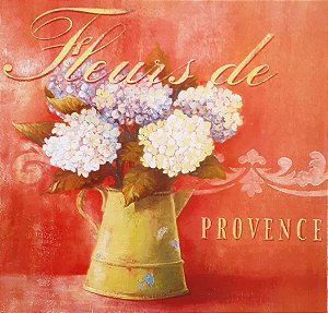 Gravura Coleção Fleurs provence 40 x 40 cm