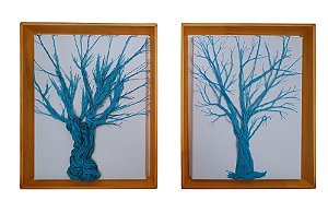 Quadro Reconstrução Linhas sobre Tela