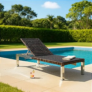 Espreguiçadeira Fusion em Fibra sintética e Alumínio