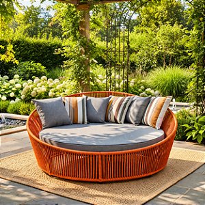 Chaise Corda Náutica e Alumínio Diâmetro 160cm modelo Summer