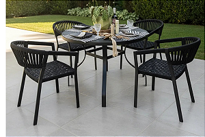 Conjunto de Poltronas em corda náutica e alumínio para área externa modelo Garden