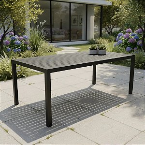 Mesa Deck Alumínio Ripado Pintado 75/80x160cm