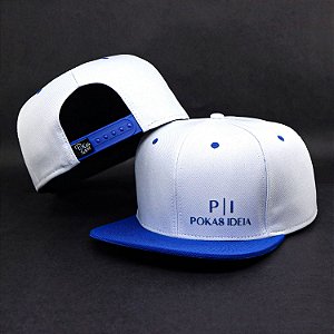 BONÉ SNAPBACK ABA RETA WHITE AND BLUE