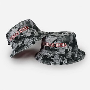 Bucket Hat Pokas Ideia estampa skull
