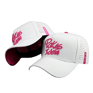 Bone Pokas Ideia White/Pink Furado a laser