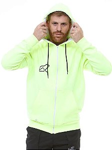 MOLETOM CANGURU ABERTO MASCULINO NEON