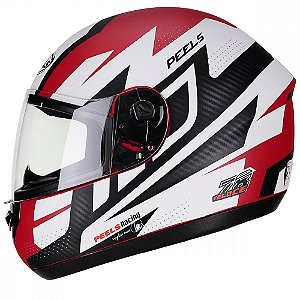 Capacete Peels Spike Veloce Vermelho Com branco