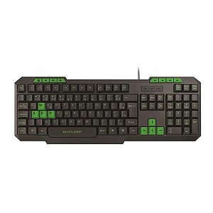 Teclado Gamer Multimidia Slim Verde Multilaser TC243